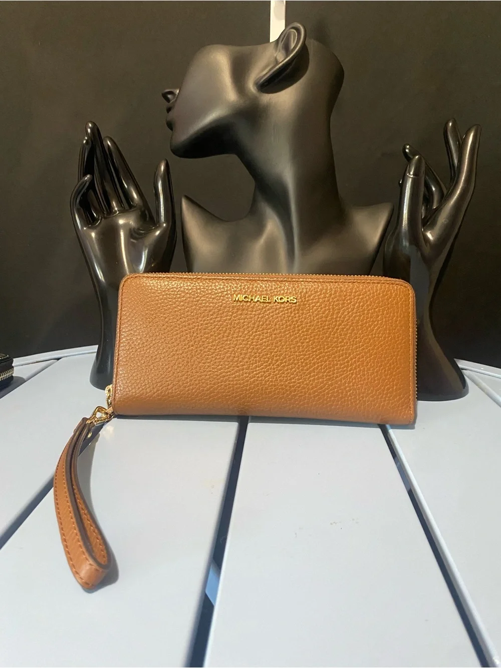 Michael Kors Caramel Zip-Around Wristlet Wallet